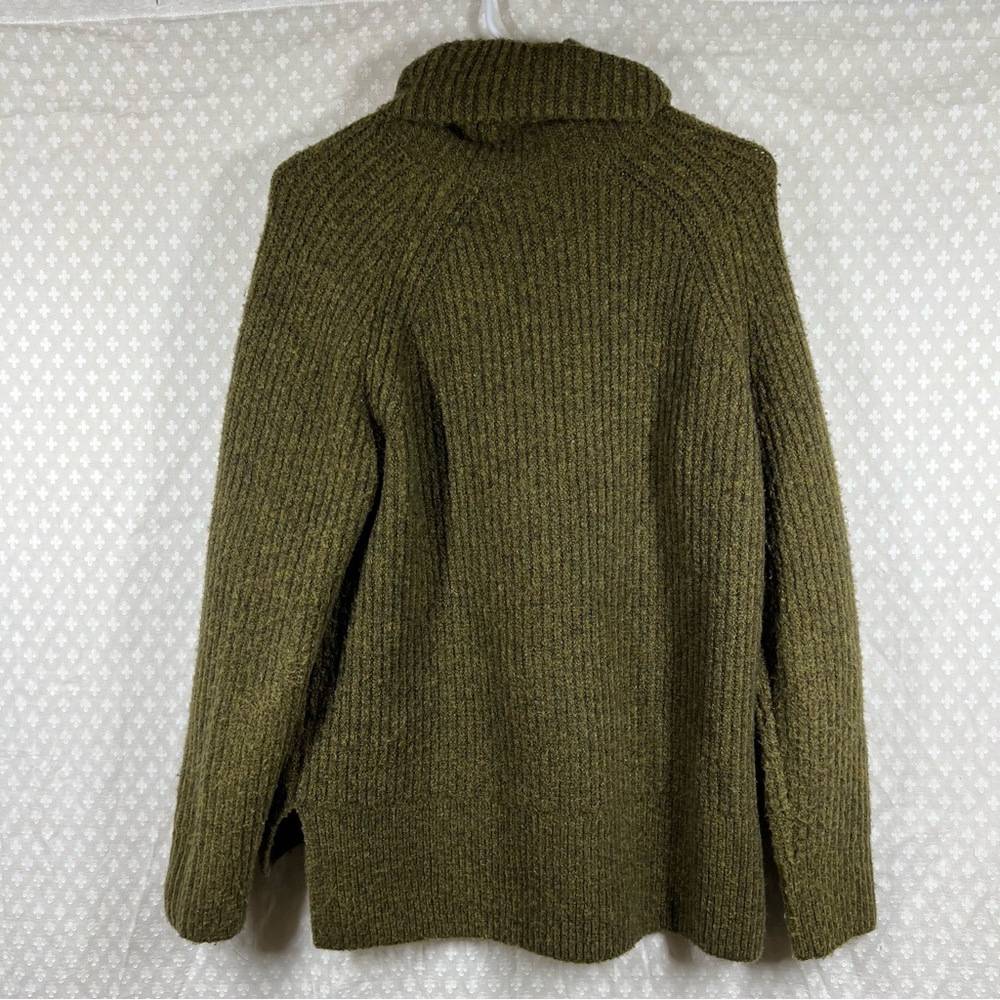 Madewell‎ Green Wool Blend Mercer Turtleneck Sweater - Picture 5 of 5
